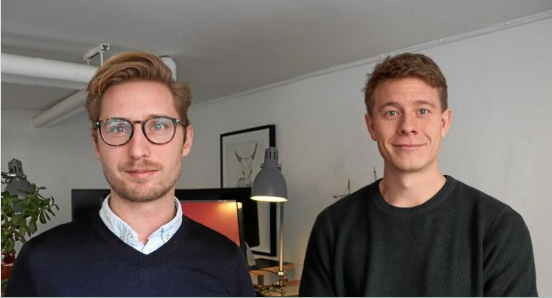 Founders Thor and Martin in the first Optimum Voyage office